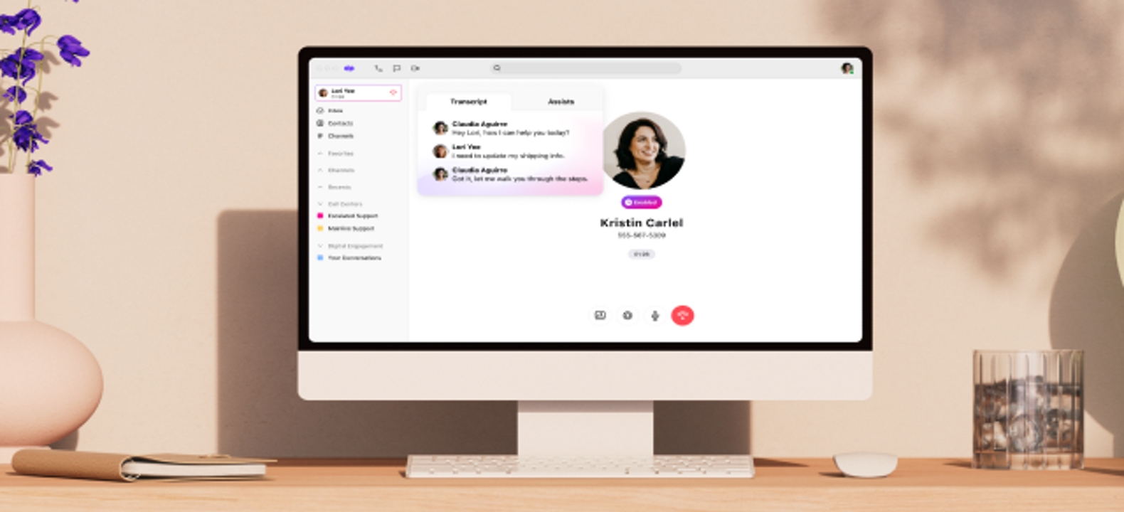 Dialpad Ai Sales meeting UI on desktop.
