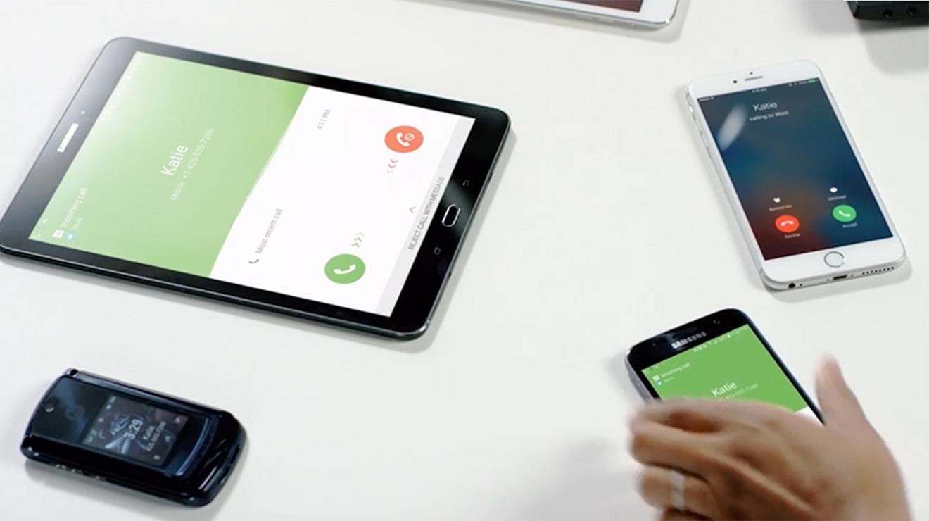 Four devices on table