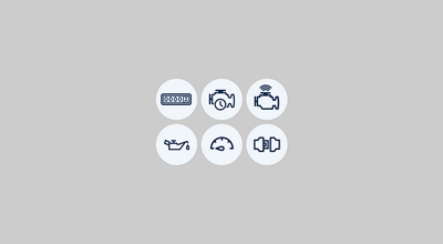 Six vehicle icons