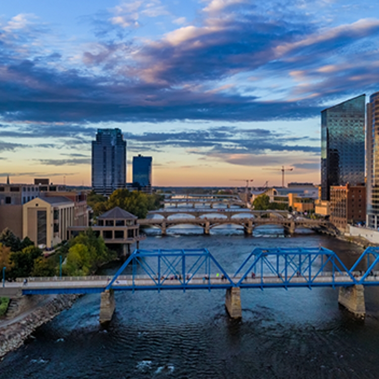 Grand Rapids Michigan City Skyline