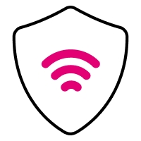 An icon representing a digital security shield.