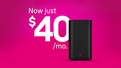 A T-Mobile high-speed internet router and the $40/mo. price point.