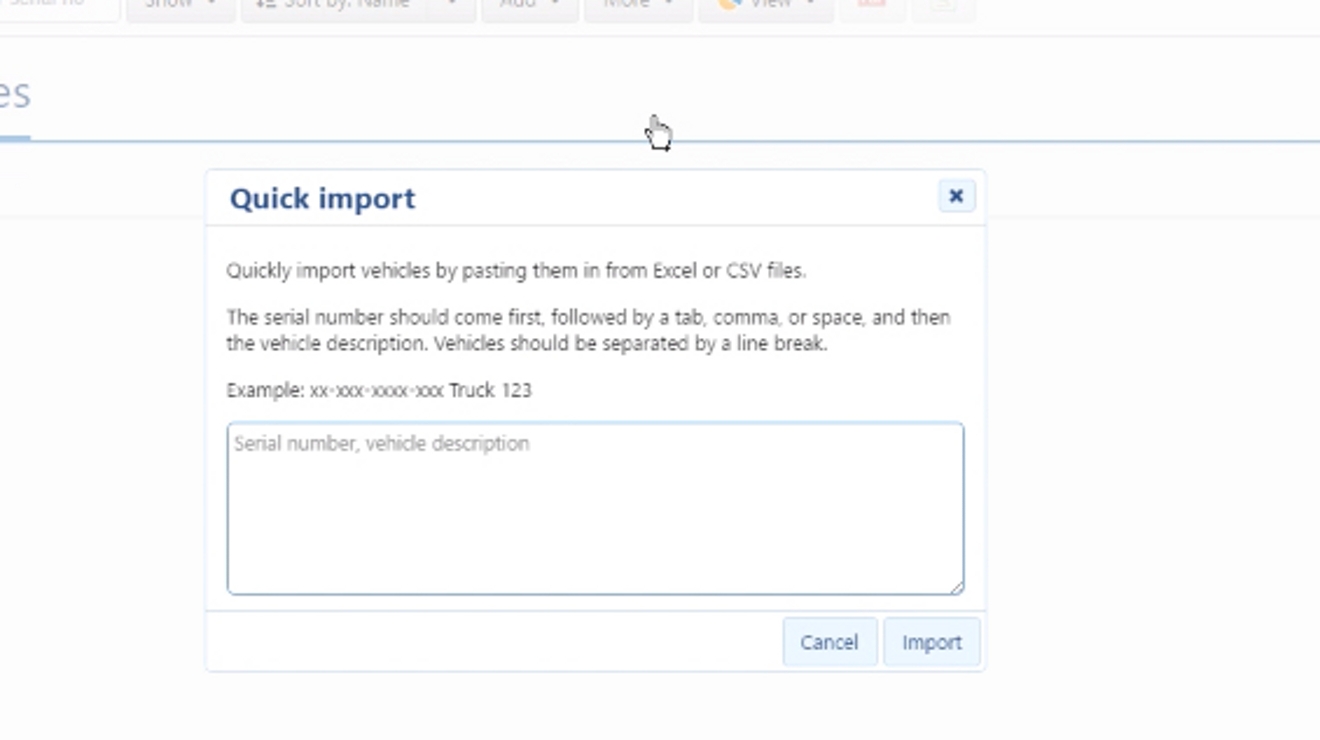 How to add a vehicle