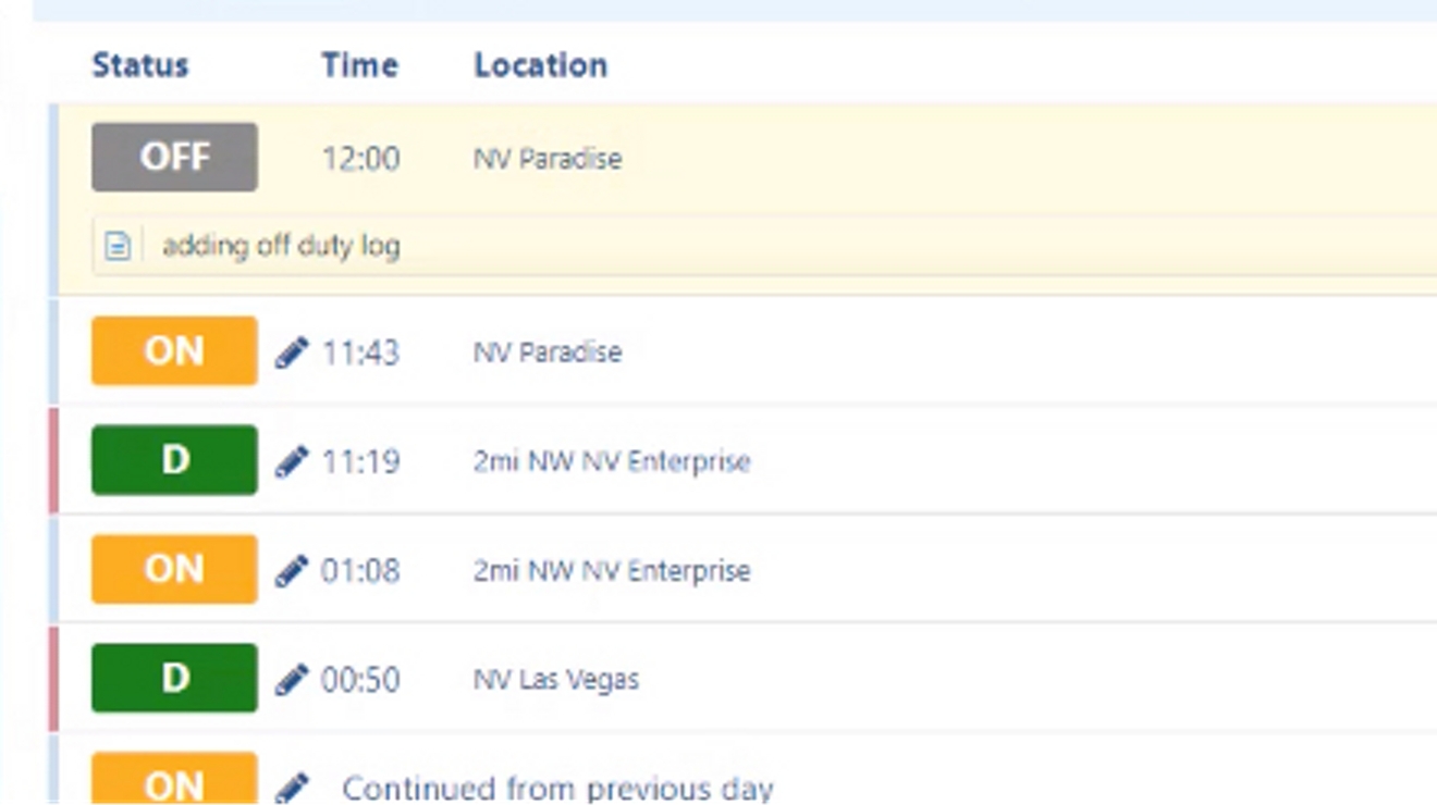 How to add and edit driver logs