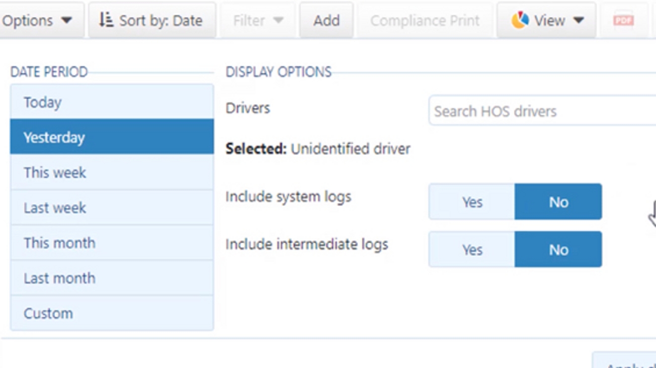 Manage logs for unidentified drivers
