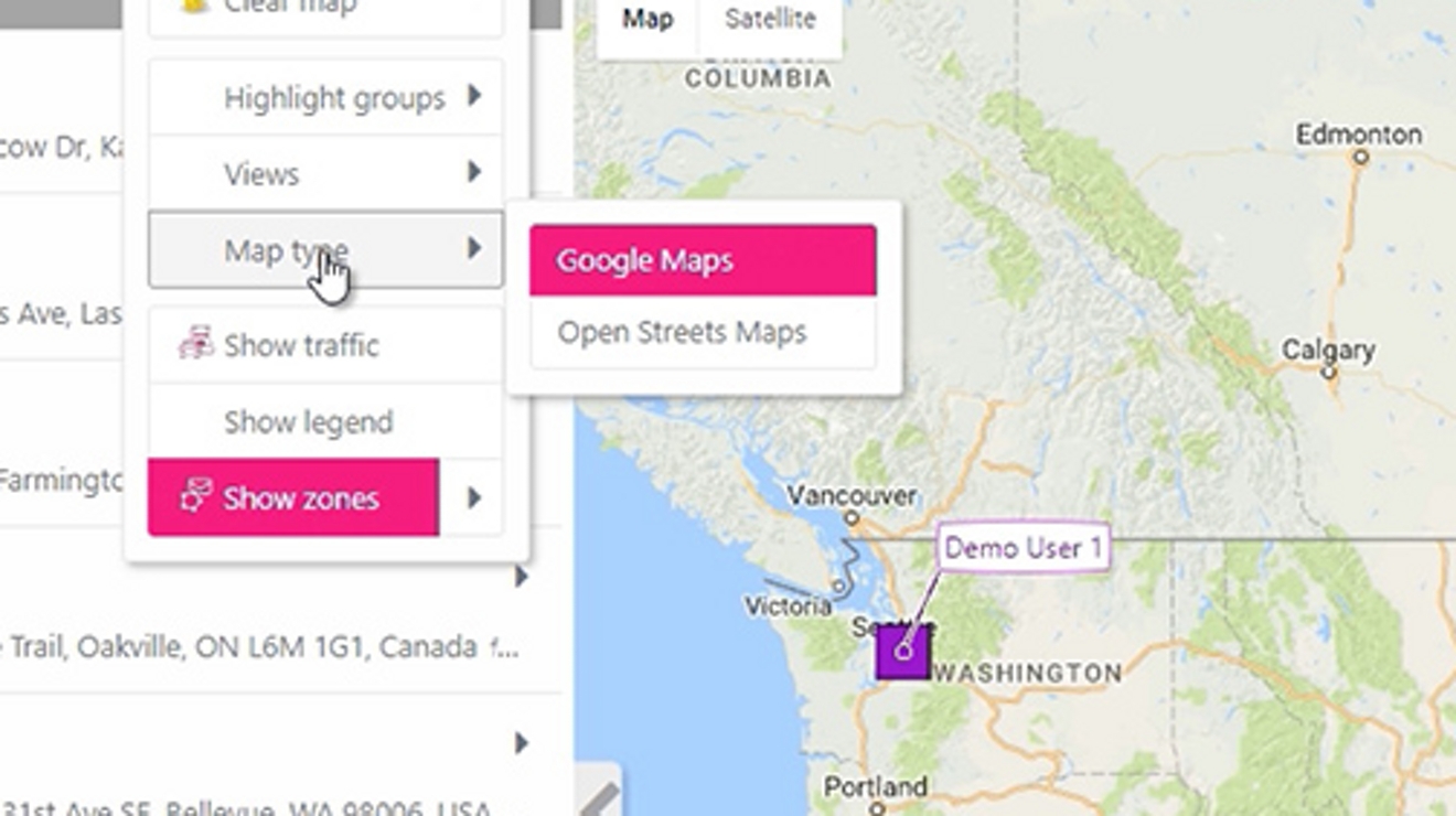 Launch video player: View map options
