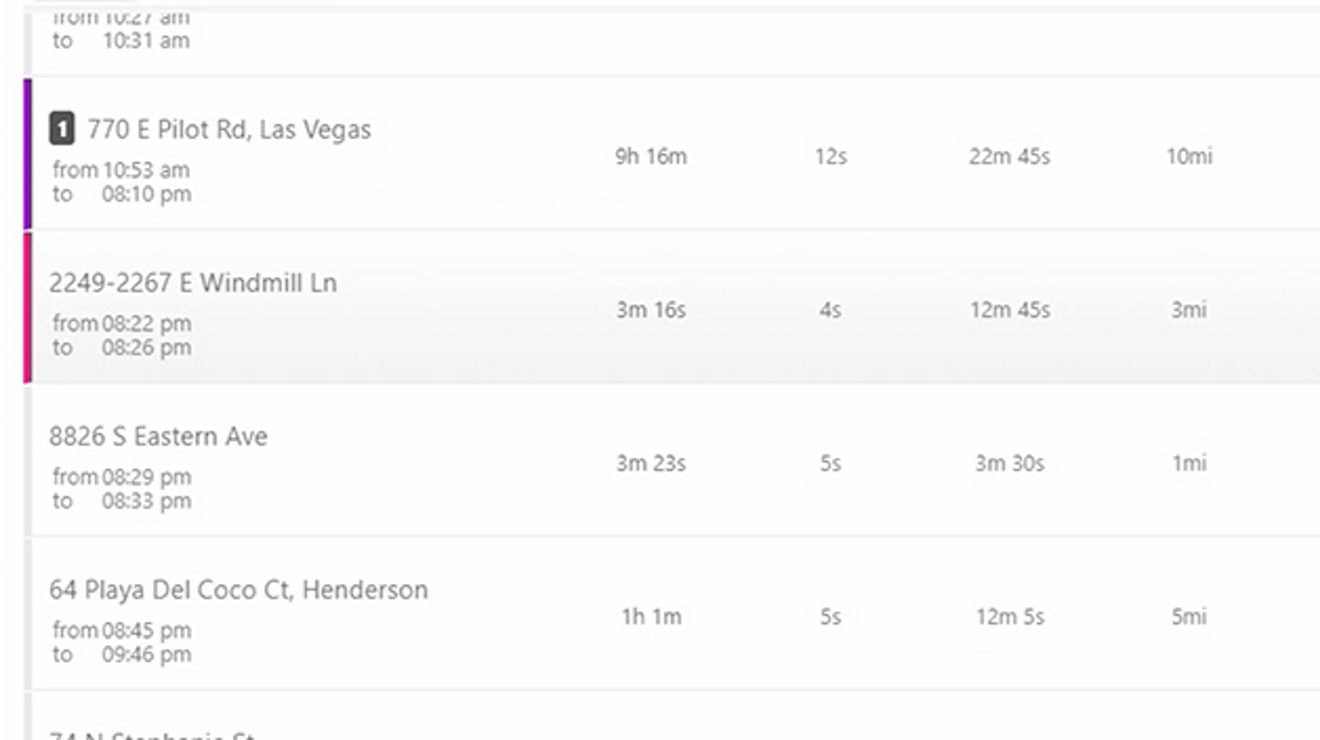 Launch video player: View trip history