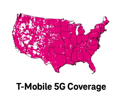T-Mobile coverage map.