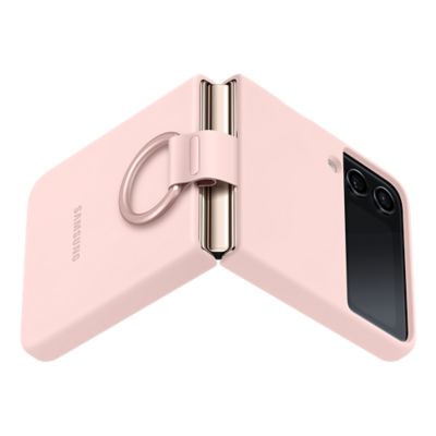 Samsung Silicone Ring Case for Samsung Galaxy Z Flip4 - Iconic Gold Pink