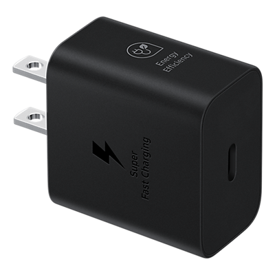Samsung 25W Power Adapter - Black, left view, left view-slide-3