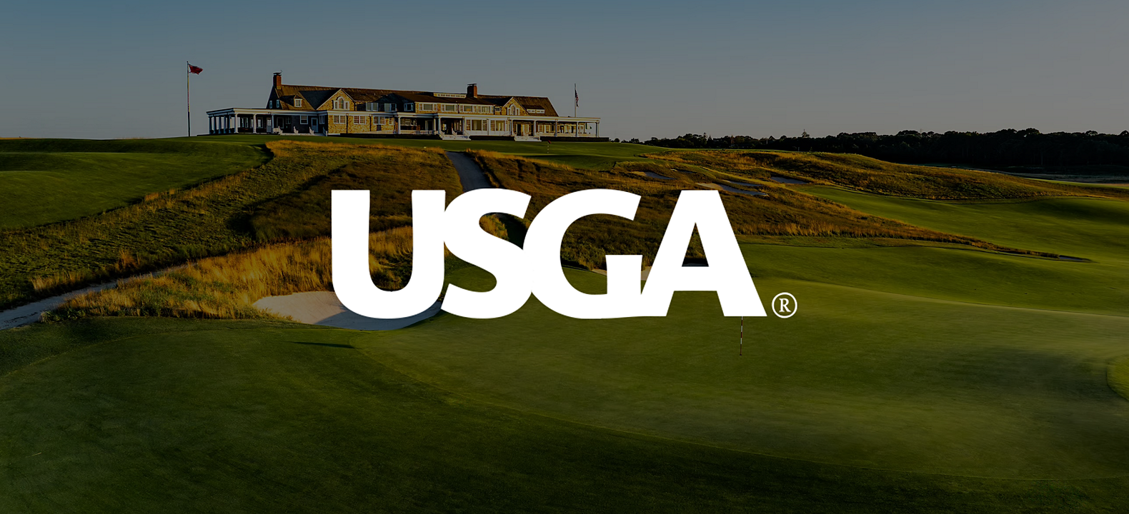 USGA logo overlaying a golf course.