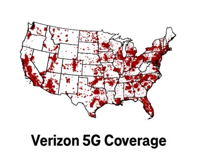 Verizon coverage map. 
