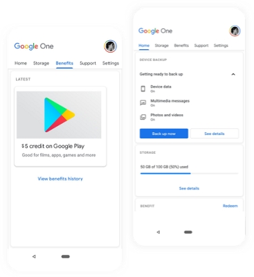 Aplicación Google One