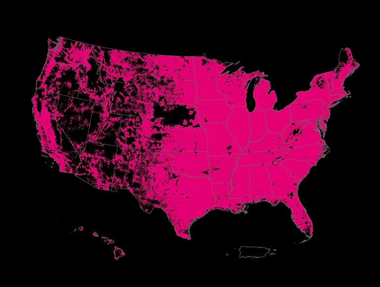 A map showing fixed broadband 0/0 coverage
