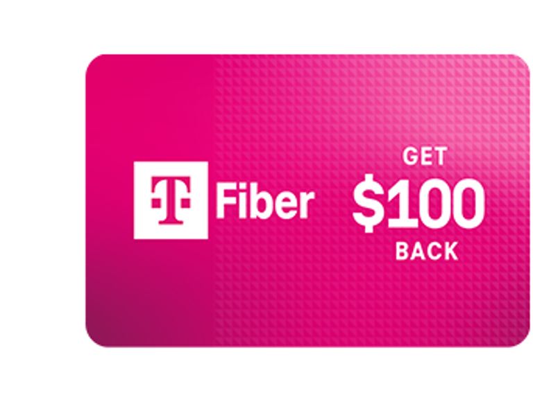 T-Mobile Fiber gift card. Get 100 dollars back.