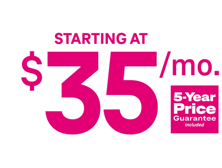 Starting at $35 a month get T-Mobile 5G home internet. 