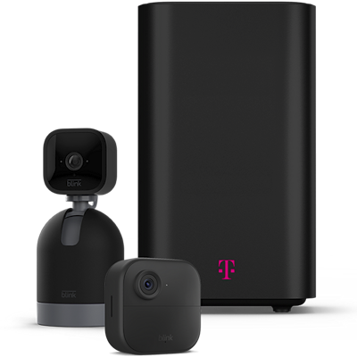 Blink smart security package and T-Mobile 5G gateway device.