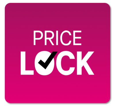 Magenta square with Price Lock written in it.