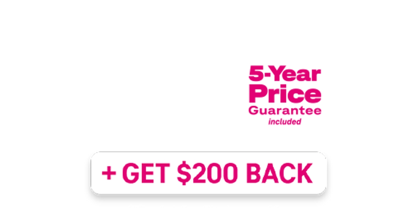 Starting at 55 dollars a month with Fiber AutoPay. Plus taxes and fees. Plus, get 200 dollars back via virtual prepaid card. Allow 14 weeks after installation. 5-Year Price Guarantee included; exclusions like taxes and fees apply.