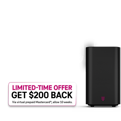 T-Mobile Home Internet is 40 dollars per month with AutoPay and any premium voice line. And for a limited time, get 200 dollars back via virtual prepaid Mastercard, allow 10 weeks.
