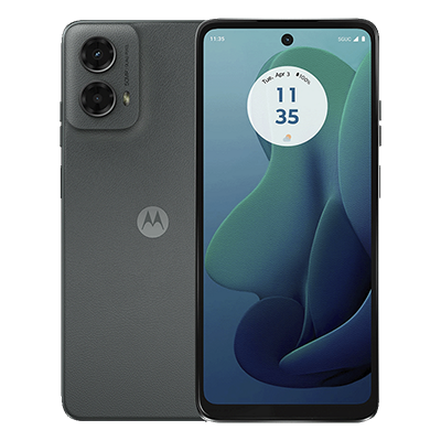 Front and back of a grey Moto G 5G shown