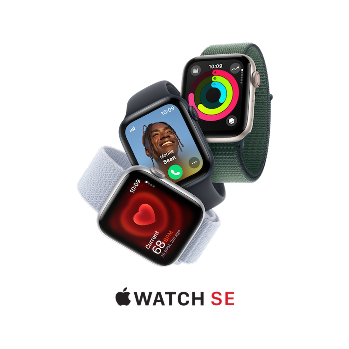 Three Apple Watch SE2s