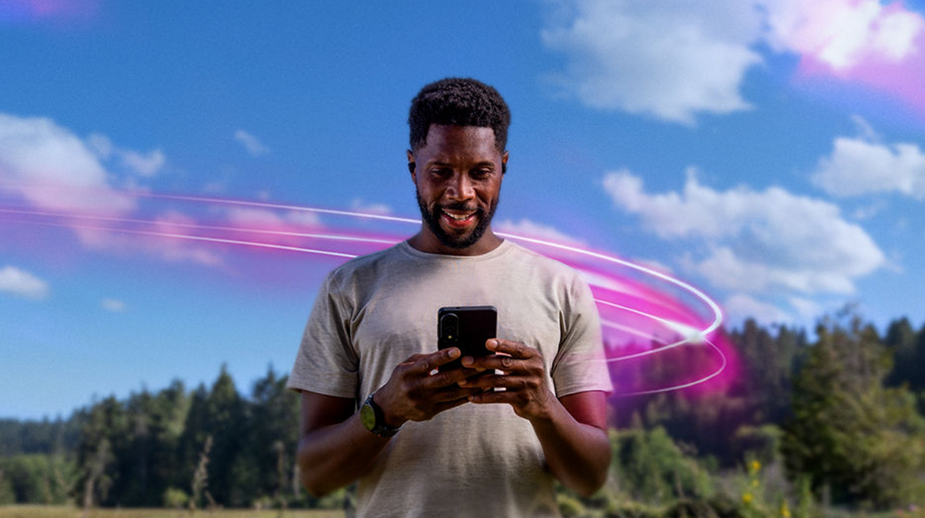 man holding cellphone