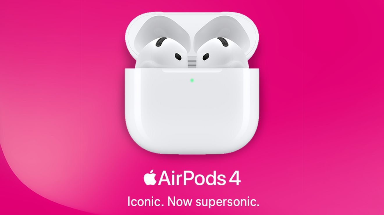 Apple AirPods 4. Iconic. Now supersonic.