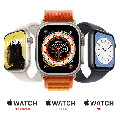 Apple Watch Series 8, Apple Watch Ultra and Apple Watch SE