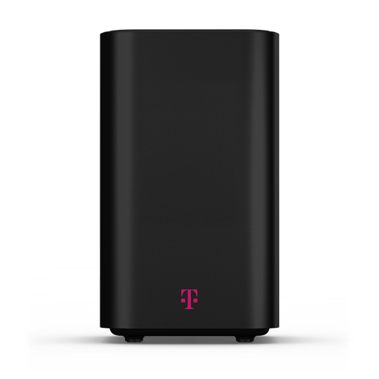 Un dispositivo de puerta de enlace de T-Mobile negro.