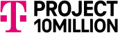 magenta logo and black text