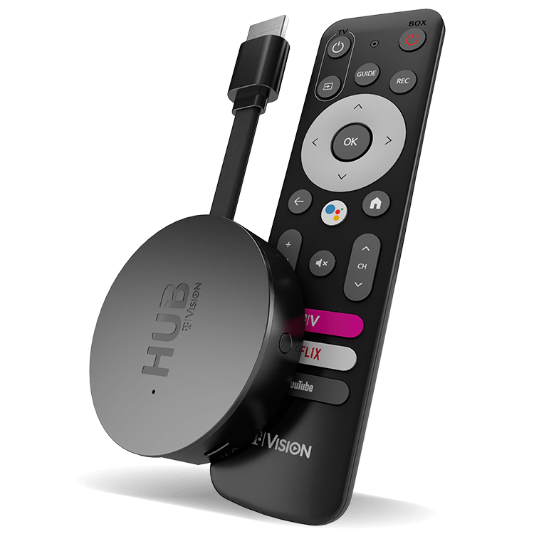 A TVision HUB and remote.