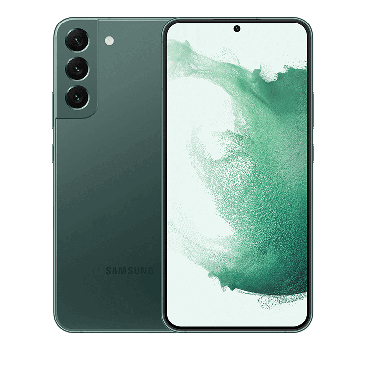 Samsung Galaxy S22+ en verde.