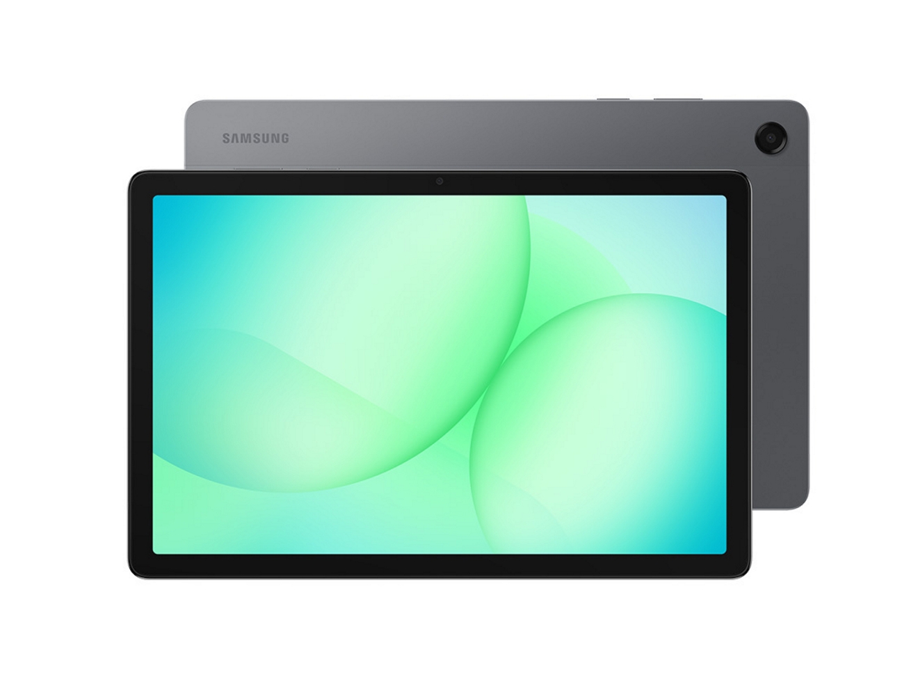 Two Samsung Galaxy Tab A11+ 5G devices, shown front and back.