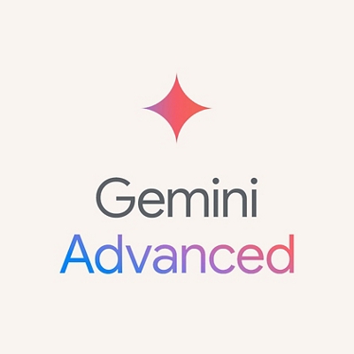 Sparkle symbol with “Gemini advanced” written below 