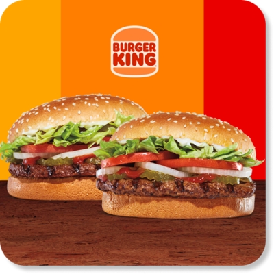 A Burger King Whopper and Impossible Whopper. 