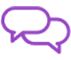 icon faqs chat bubble