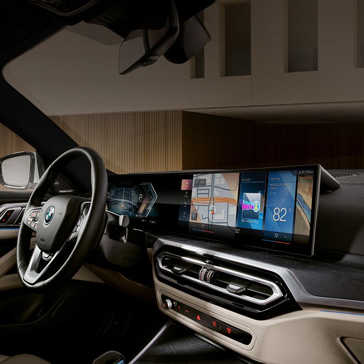 Interior of a BMW i4.