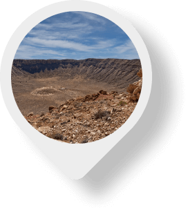 Meteor Crater map pin