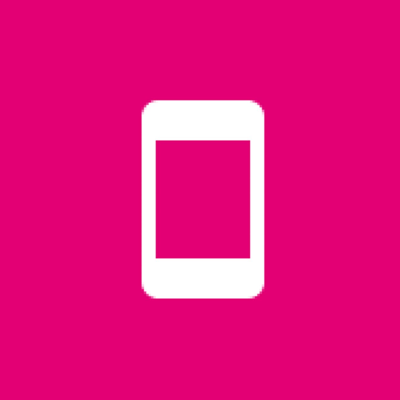 Mobile Icon on Magenta background