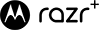 The Moto Razr+ logo.