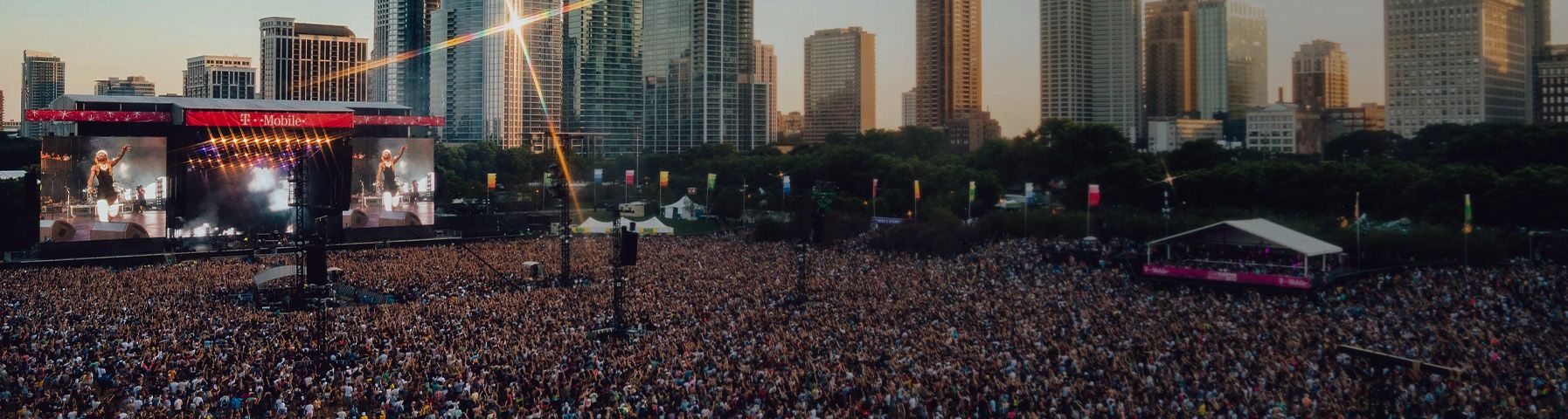 A large crowd at a music festival.