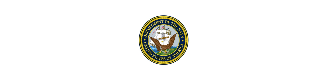 The seal of the United States Department of the Navy.