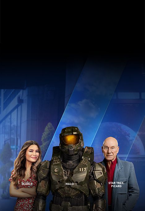Miranda Cosgrove from iCarly, Master Chief form Halo, and Patrick Stewart from Star Trek: Picard