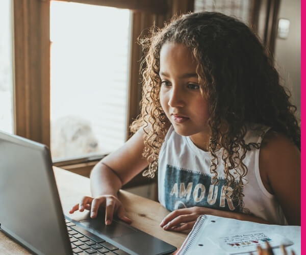Kid Using a Laptop