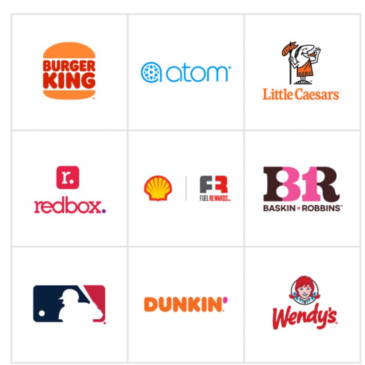 A ton of perks, featuring MLB, Atom Tickets, Little Caesars, and more.