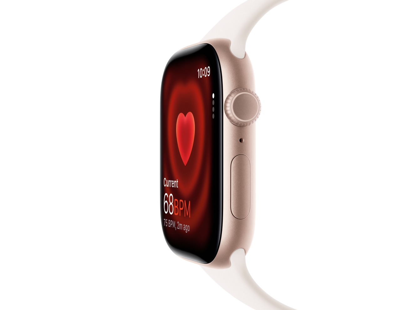 A side view of a sleek Apple Watch series 11.