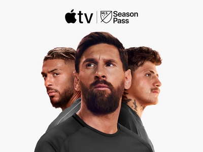 MLS players Denis Bouanga, Lionel Messi, and Diego Luna.