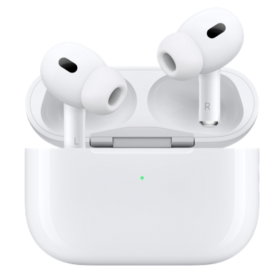 ​​​​White Apple AirPods 2 floating out of case​​​ 