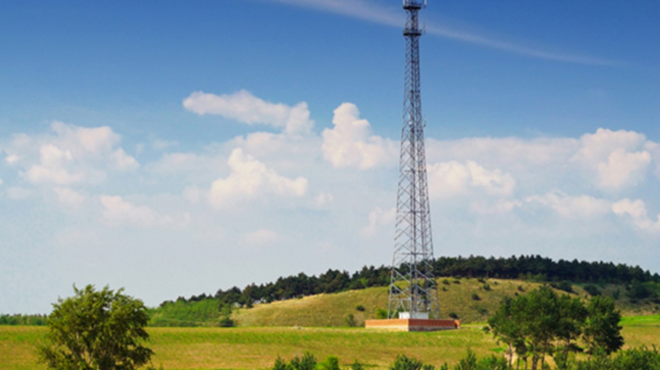 A rural cell tower.